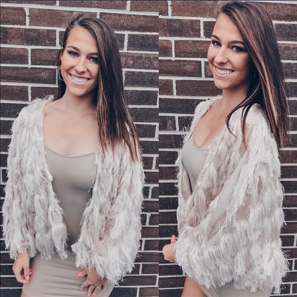 Forever Unique Boutique Sweaters - ✨BOGO ✨ Mesh Underlay Shaggy Jacket